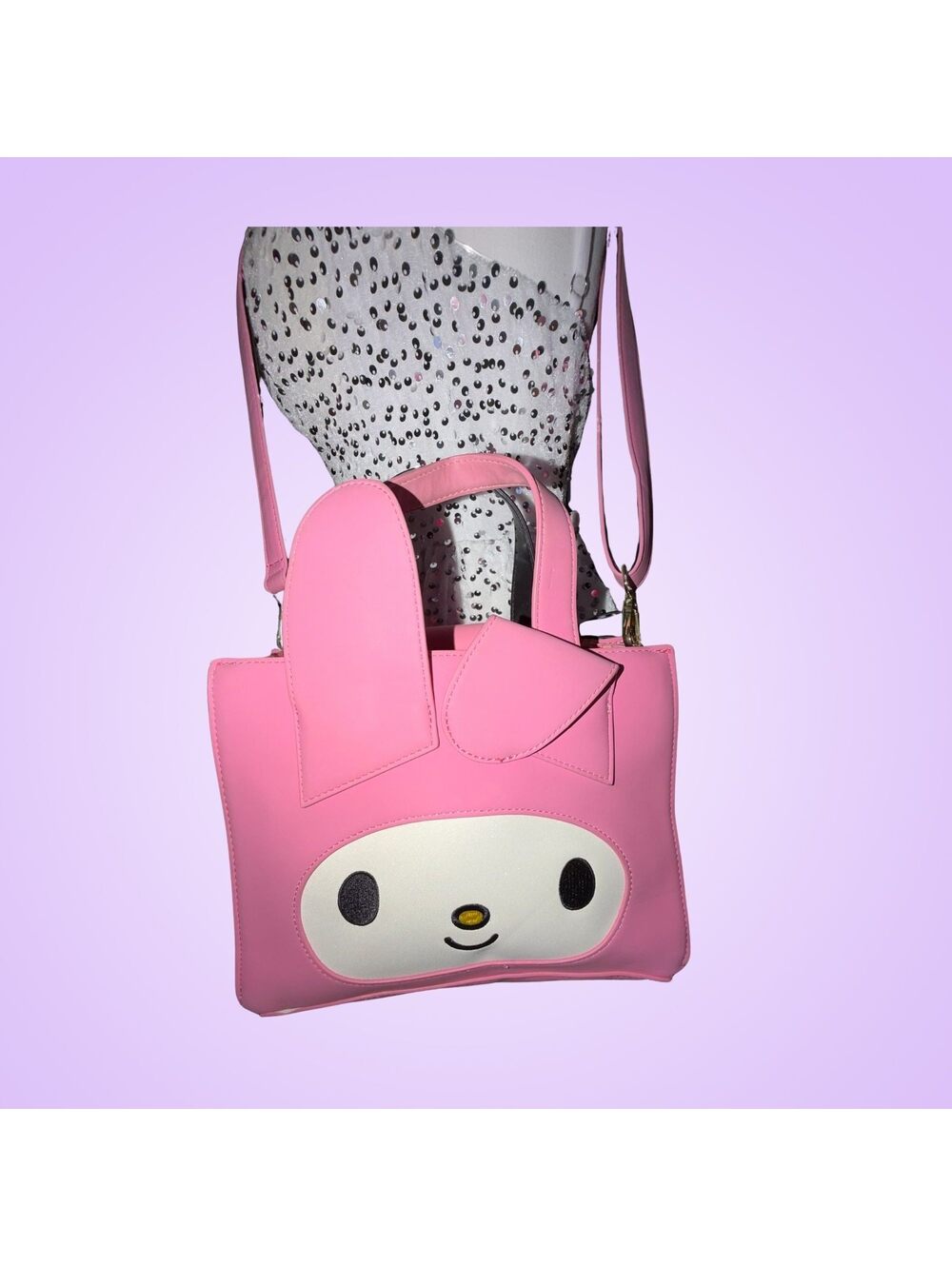 Loungefly Sanrio My Melody Kuromi Pink Double-Sided Crossbody Purse